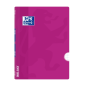 LOT de 10 Oxford School Classic Openflex A4 - Couverture en plastique robuste - Carnet agrafé 4x4 avec marge - 48 feuilles de pa