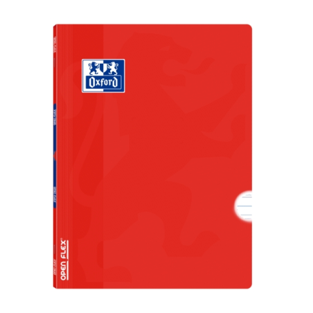 LOT de 10 Oxford School Classic Openflex A4 - Couverture plastique résistante - Carnet agrafé - Règle 3.5 avec marge - 48 feuill