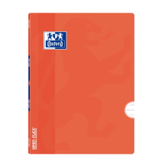 LOT de 10 Oxford School Classic Openflex A4 - Couverture plastique résistante - Carnet agrafé avec règle et marge de 3,5 - 48 fe