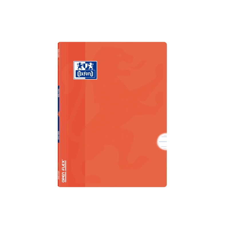 LOT de 10 Oxford School Classic Openflex A4 - Couverture plastique résistante - Carnet agrafé avec règle et marge de 3,5 - 48 fe