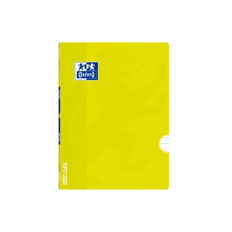 LOT de 10 Oxford School Classic Openflex A4 – Couverture en plastique robuste – Carnet agrafé avec règle et marge de 3,5 – 48 fe