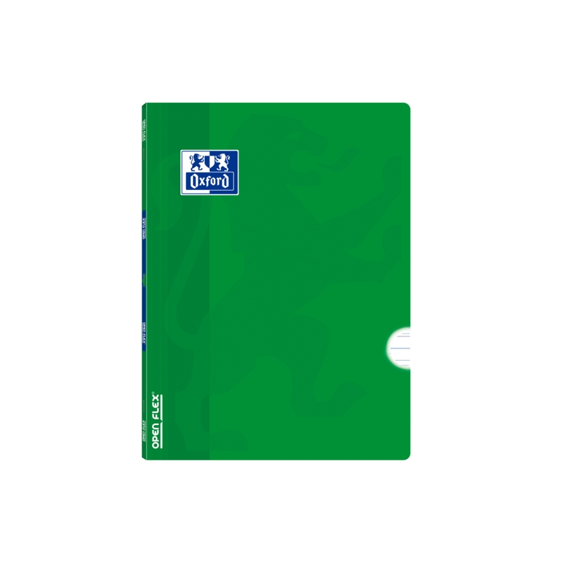 LOT de 10 Oxford School Classic Openflex A4 - Couverture en plastique robuste - Carnet agrafé avec règle et marge de 3,5 - 48 fe