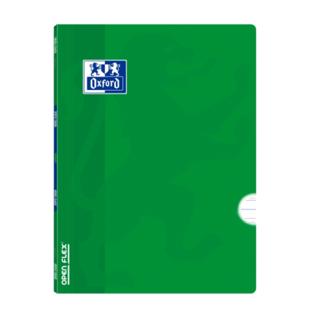 LOT de 10 Oxford School Classic Openflex A4 - Couverture en plastique robuste - Carnet agrafé avec règle et marge de 3,5 - 48 fe