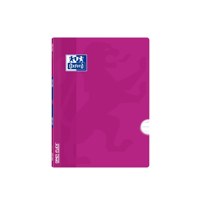 LOT de 10 Oxford School Classic Openflex A4 - Couverture plastique résistante - Carnet agrafé avec règle et marge de 3,5 - 48 fe