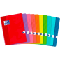 Cahier Oxford A5+ agrafé à grille - 48 feuilles avec marges - Couverture souple - Idéal pour la prise de notes - Couleurs assort
