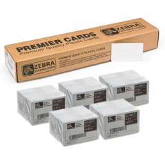 Zebra Pack de 500 Cartes PVC Imprimables Blanches Originales - Format CR-80 86x54mm - 104523-111