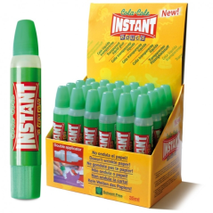 LOT de 24 Colle transparente Instant Educa 35 ml - Double applicateur - À base de composants naturels - Sans solvant - Transpare