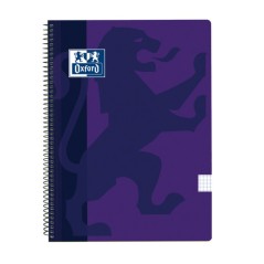 ✅ LOT de 5 Oxford School Cahier à Spirale Classique Couverture Plastique Folio 4x4 - 80 Feuilles - Couverture P en stock