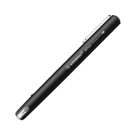 LOT de 5 Marqueur pointe fine Stabilo Dr!ver 0,4 mm - Encre à base d'eau, inodore et anti-traces - Fabriqué à 94 % en bioplastiq