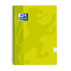✅ LOT de 5 Cahier à spirale classique Oxford School, couverture en plastique, folio 4x4, 80 feuilles, marge 4x4 en stock