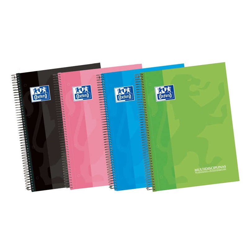 LOT de 5 Oxford School Classic A4+ Europeanbook - Couverture Extra Rigide - 4 Multidisciplines - Ligné et 5x5 - 100 Feuilles LOT de 5 Oxford School Classic A4+ Europeanbook - Couverture Extra Rigide - 4 Multidisciplines - Ligné et 5x5 - 100 Feuilles