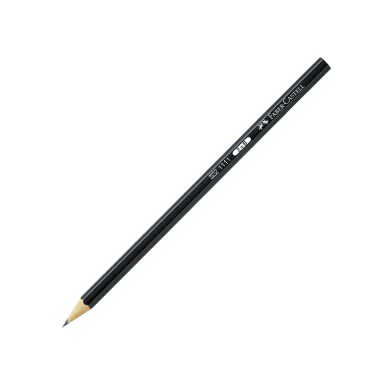 LOT de 12 Crayon graphite Faber-Castell Castell 1111 2B - Mine incassable - Finition corps noir