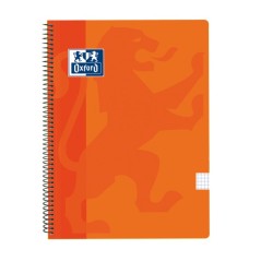 ✅ LOT de 5 Cahier à spirale classique Oxford School Couverture en plastique Folio 4x4 - 80 feuilles - avec marg en stock