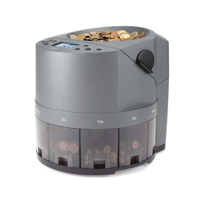 Safescan 1450 Eur Compteuse et trieuse automatique de pièces - Compte et trie 500 pièces par minute - Fonction d'impression - Ca