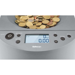 Safescan 1450 Eur Compteuse et trieuse automatique de pièces - Compte et trie 500 pièces par minute - Fonction d'impression - Ca