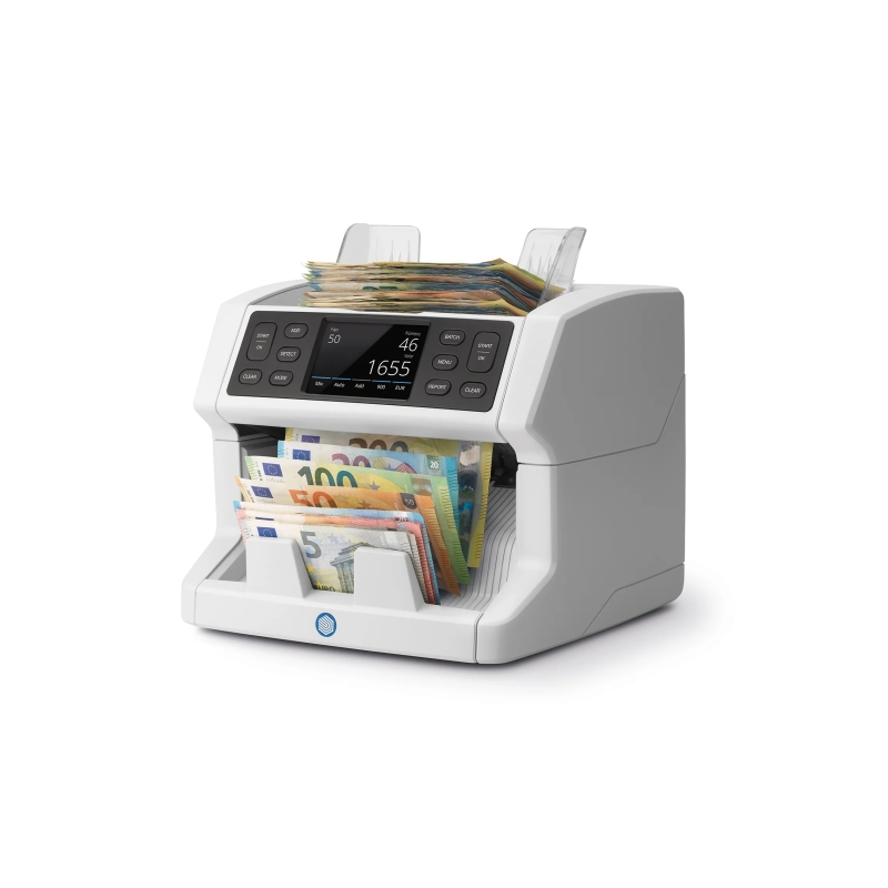 Compteur de billets Safescan 2865-S - Peut compter des billets mixtes - Écran tactile - Capacité jusqu'à 500 billets - 1200 bill