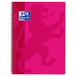 LOT de 5 Cahier à spirale classique Oxford School Couverture plastique Folio 4x4 - 80 feuilles - Marge - Idéal pour les