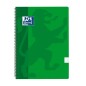 LOT de 5 Oxford School Cahier à Spirale Classique Couverture Plastique Folio 4x4 - 80 Feuilles - Idéal pour les Étudiants