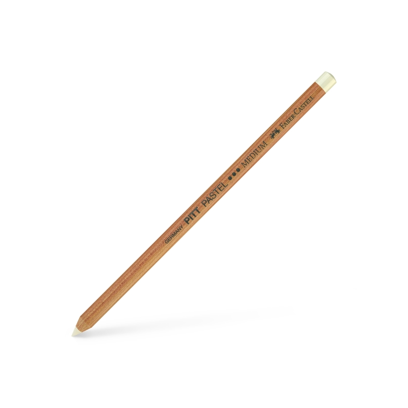 LOT de 6 Crayon pastel Faber-Castell Pitt 101 - Pigments de haute qualité - Mine de 4,3 mm d'épaisseur - Blanc moyen