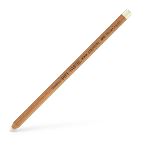 LOT de 6 Crayon pastel Faber-Castell Pitt 101 - Pigments de haute qualité - Mine de 4,3 mm d'épaisseur - Blanc moyen