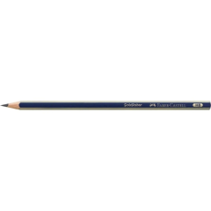 LOT de 12 Faber-Castell Goldfaber 1221 HB Crayon graphite – Haute qualité – Résistant à la casse – Corps bleu et rayures dorées