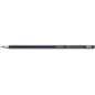 LOT de 12 Crayon graphite Faber-Castell Goldfaber 1221 B - Haute qualité - Incassable - Corps bleu et rayures dorées
