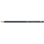 LOT de 12 Crayon graphite Faber-Castell Goldfaber 1221 2B - Haute qualité - Incassable - Corps bleu et rayures dorées