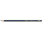 LOT de 12 Crayon graphite Faber-Castell Goldfaber 1221 H - Haute qualité - Incassable - Corps bleu et rayures dorées