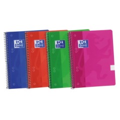 ✅ LOT de 10 Oxford School Classic A5+ Europeanbook Spiralflex - Couverture plastique robuste - 1 ligne par page en stock