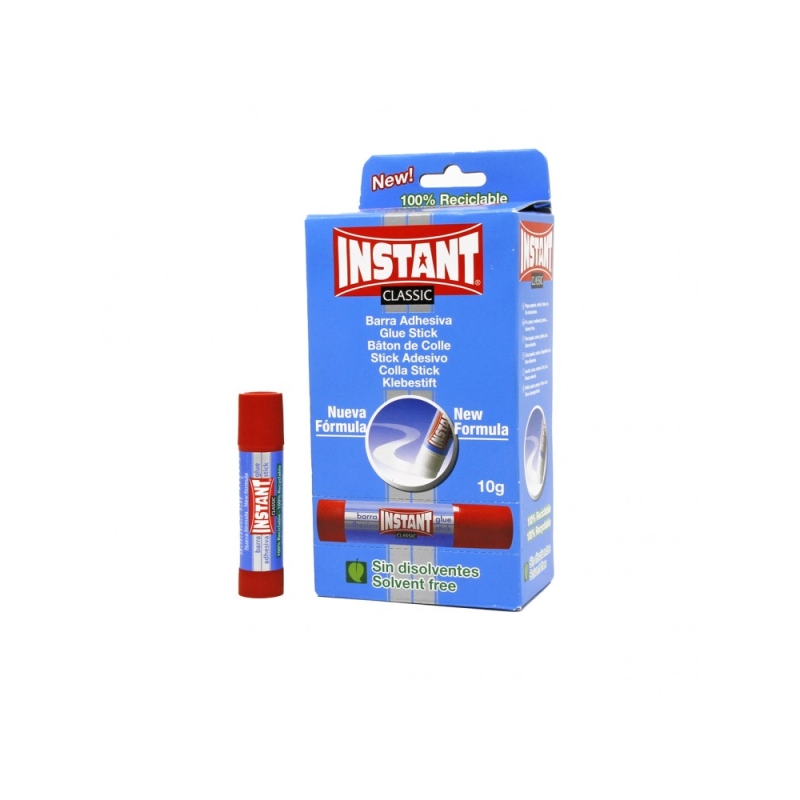 LOT de 24 Bâton de colle Instant Classic 10 g - Convient aux enfants et/ou à un usage domestique - Lavable - Sans solvant
