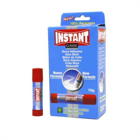 LOT de 24 Bâton de colle Instant Classic 10 g - Convient aux enfants et/ou à un usage domestique - Lavable - Sans solvant