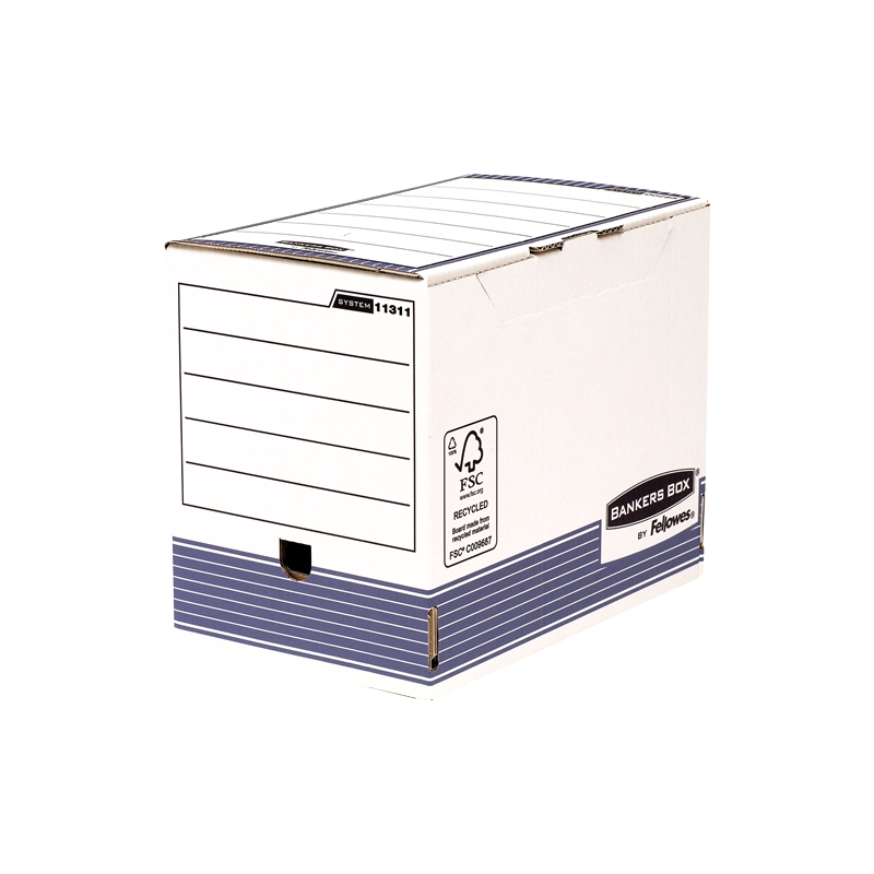 Bankers Box Classeur Format A4 Pliage Rapide - Assemblage Automatique - Certification FSC - Dimensions Internes 26x20x31,50cm -