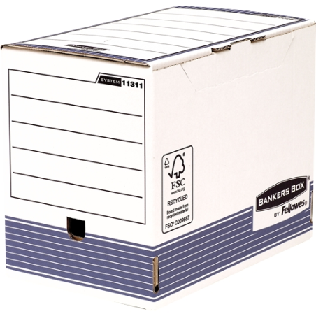 Bankers Box Classeur Format A4 Pliage Rapide - Assemblage Automatique - Certification FSC - Dimensions Internes 26x20x31,50cm -
