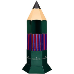 Faber-Castell Janus 2160 Expositor de 120 Lapices Finos Bicolor Hexagonales - Ecologico - Resistente a la Rotura - Color Rojo/Az