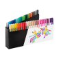 Faber-Castell Black Edition Pack de 50 marqueurs à pointe pinceau - Encre à base de colorant alimentaire - Couleurs assorties