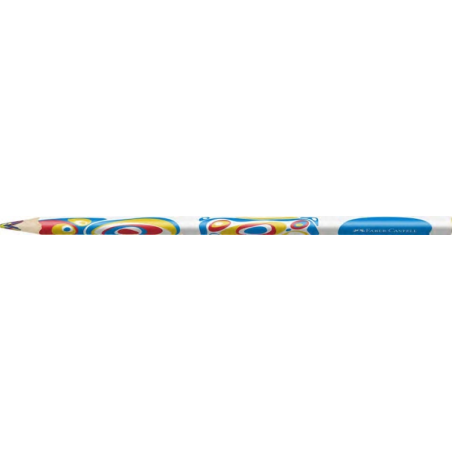 LOT de 12 Crayon Faber-Castell Fantasia à mine multicolore - Corps triangulaire décoré - Bois issu de forêts gérées durablement