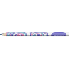 LOT de 12 Crayon pastel jumbo Faber-Castell Fantasia à mines multicolores - Corps triangulaire décoré - Bois issu de forêts géré