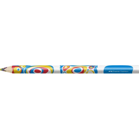 Présentoir Faber-Castell Fantasia avec 84 crayons de couleur - Modèles Standard et Jumbo - Corps triangulaire décoré - Bois issu