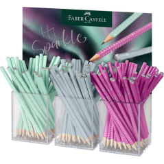 Coffret Faber-Castell Sparkle Aurora avec 144 crayons graphite B triangulaires - Mine incassable - Mine argentée - Couleurs du c