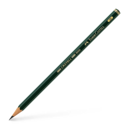 Présentoir Faber-Castell Castell 9000 de 120 crayons graphite - Duretés assorties - Mine incassable - Écologique