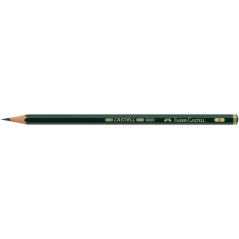 LOT de 12 Crayon graphite Faber-Castell Castell 9000 B - Mine incassable - Écologique