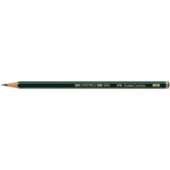 LOT de 12 Crayon graphite Faber-Castell Castell 9000 2B - Mine incassable - Écologique