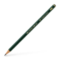 LOT de 12 Crayon graphite Faber-Castell Castell 9000 H - Mine incassable - Écologique