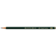LOT de 12 Crayon graphite Faber-Castell Castell 9000 H - Mine incassable - Écologique