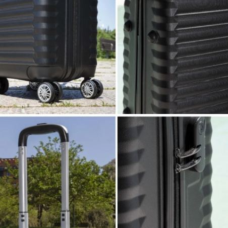 Valise cabine rigide Numada Upfly 20" - 4 roulettes doubles 360° - Serrure à combinaison 3 chiffres - Dimensions 55 x 36 x 19 cm