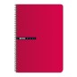 LOT de 5 Enri Status 4ème carnet à spirales à couverture rigide 4 x 4 avec marge 100 feuilles rouge – Carnet à couverture