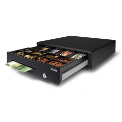 Tiroir-caisse Safescan SD-4141 24 V - 8 compartiments à pièces - 4 compartiments à billets - Jusqu'à 1 million d'ouvertures