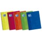 LOT de 5 Oxford School Classic Fº Cahier à spirales Couverture souple 4x4 - 80 feuilles - Couleurs vives - Marge 4x4 - Idéal