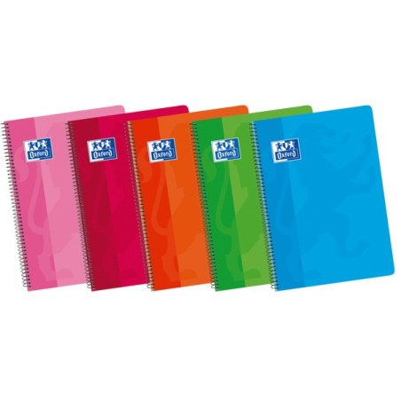 ✅ LOT de 5 Oxford School Classic 4ème carnet à spirales avec couverture souple – 1 ligne avec marge – 80 f en stock