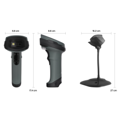Lecteur de codes-barres 1D et 2D Safescan 330-W - USB-A - Installation facile - Support de fixation inclus
